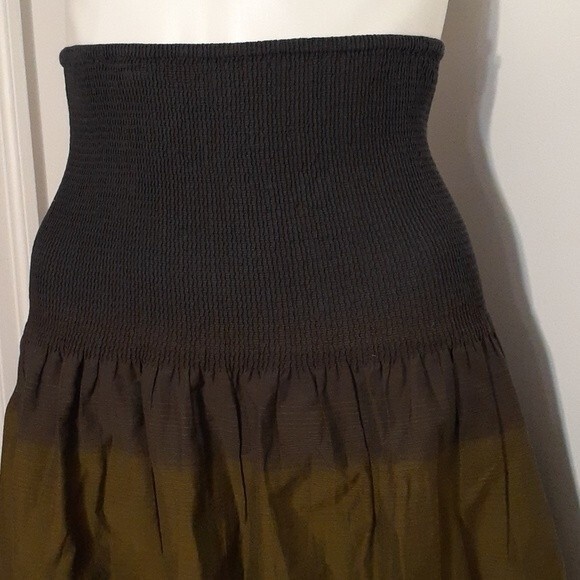 W by worth cotton dress. 2 p skirt brown gray xs s skirt or dress sundress - Picture 5 of 9